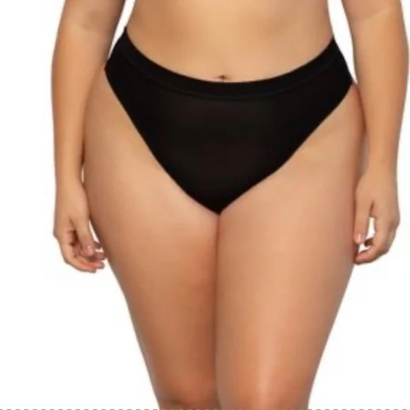 3-pack Victoria Secret Mesh Thong Panty: Bark/Black/Leopard. Ordered wrong size. - Picture 2 of 3